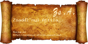 Zsadányi Attila névjegykártya