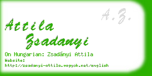 attila zsadanyi business card